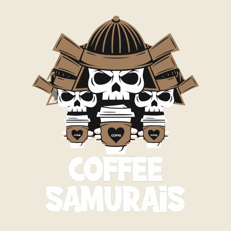 Samurai Kaffeeliebhaber für einen Kaffeetrinker