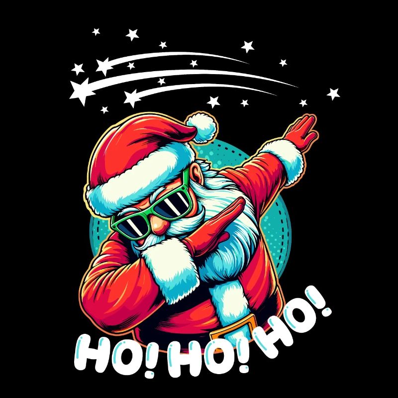 Dabbing Weihnachtsmann mit Sonnbrille Ho Ho Ho