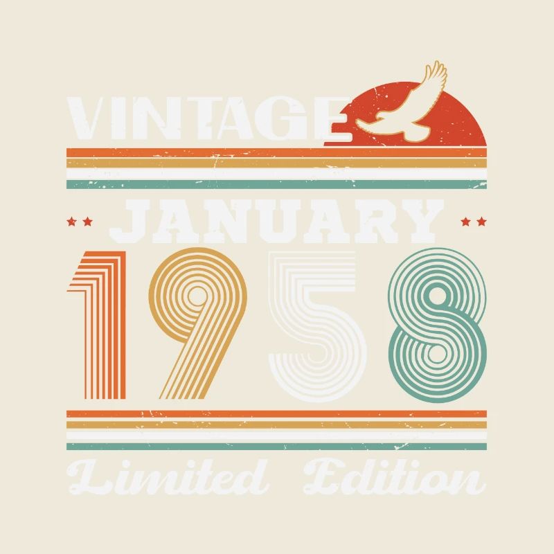 Januar 1958 Retro Vintage Geburtstagsgeschenk