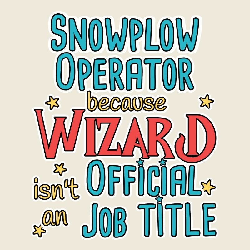 Snowplow Operator Wizard Schneepflugfahrer