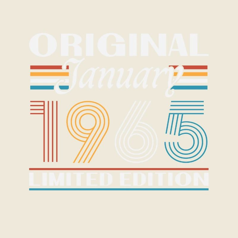 60 Jahre Geburtstagsgeschenk Geboren im Januar 1965