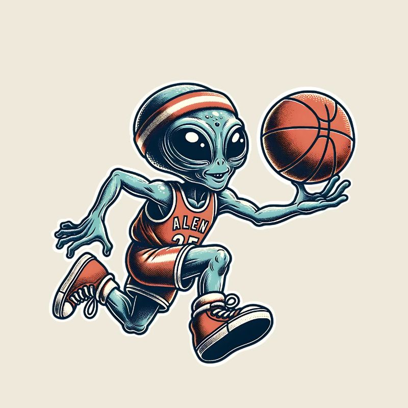 Alien Basketball Dunking