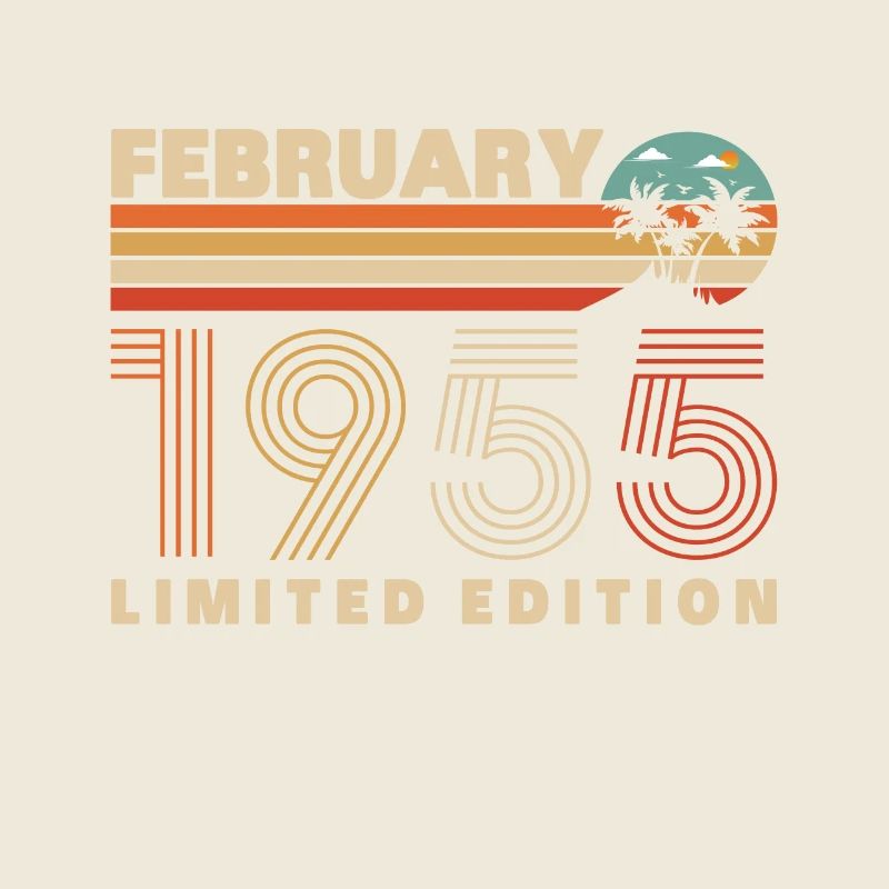February 1955 Vintage Retro Birthday Gift