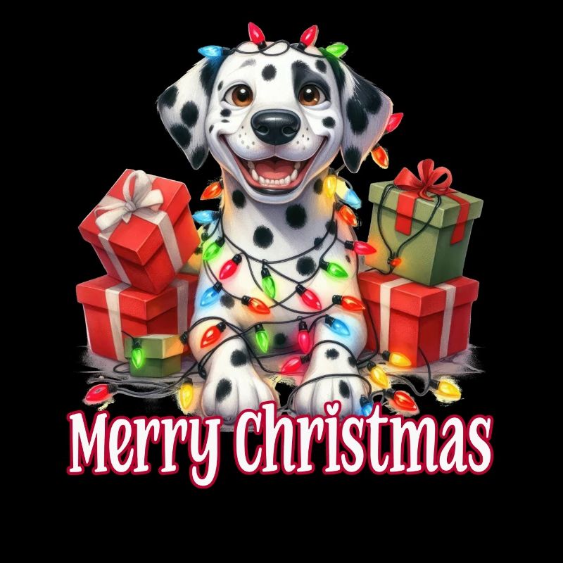 Mignon Noël Dalmatien Joyeux Noël