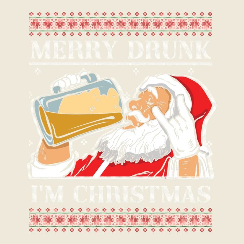 Drunk Santa Claus Beer Lover December Pattern