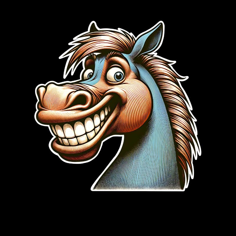 Horse Grin Funny