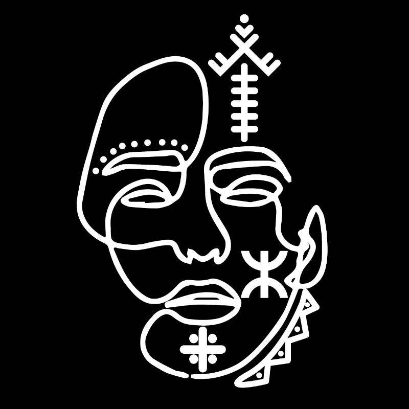 VISAGE TATOUAGE AMAZIGHAVEC DES BIJOUX
