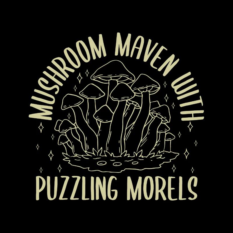 Mushroom Foraging Hunter Maven With Puzzling Morel