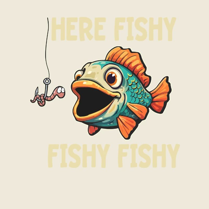 Ici poisson poisson drôle poisson dessin animé pêche