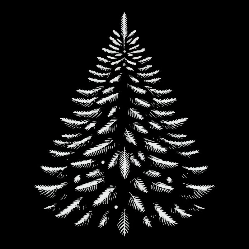 Schlichte Weihnachtsbaum Silhouette
