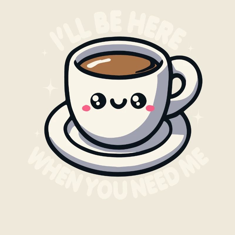 Ich bin hier, wenn du mich brauchst Kaffee
