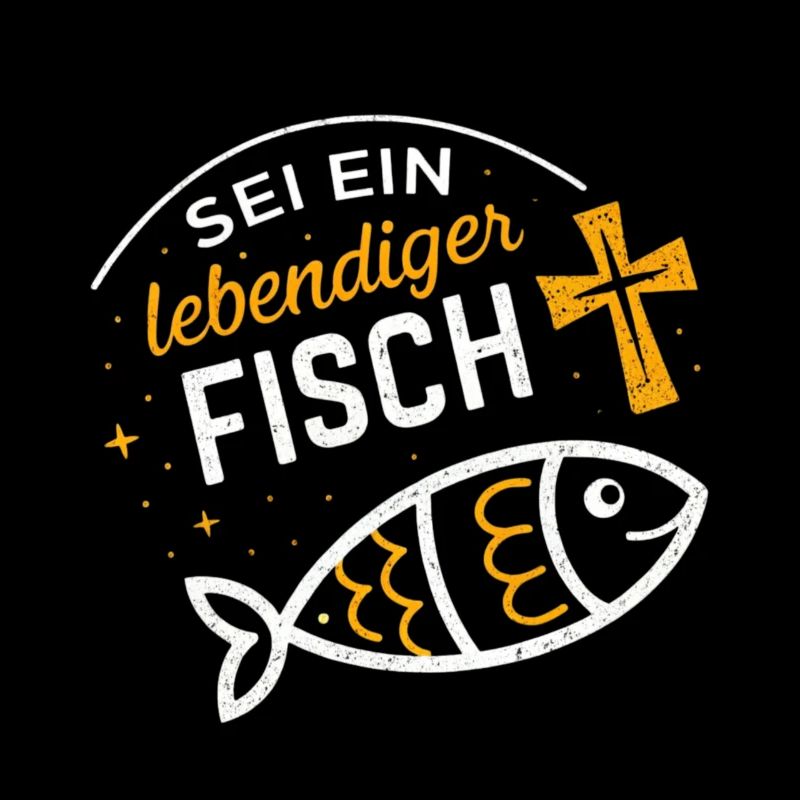 Lebendiger Fisch Zitat Illustration