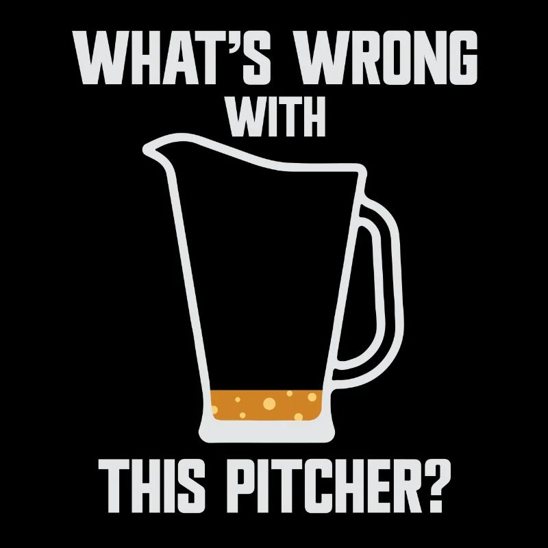 What's Wrong With This Pitcher? Humorvolle Grafik