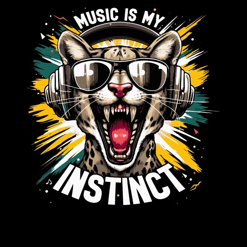 Music Is My Instinct Ocelot Headphones