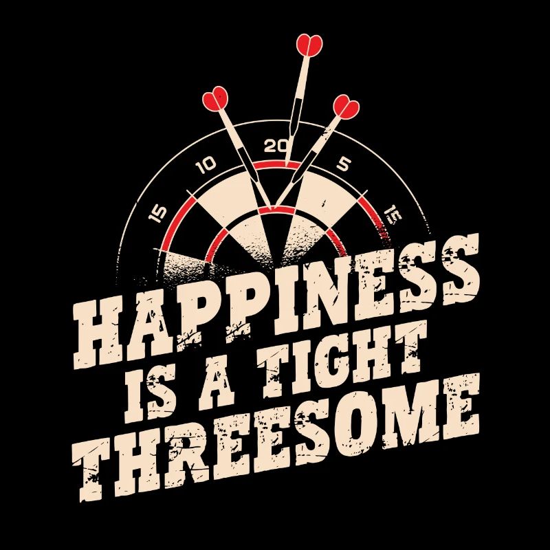 Le bonheur est un trio parfait avec un jeu de fléchettes