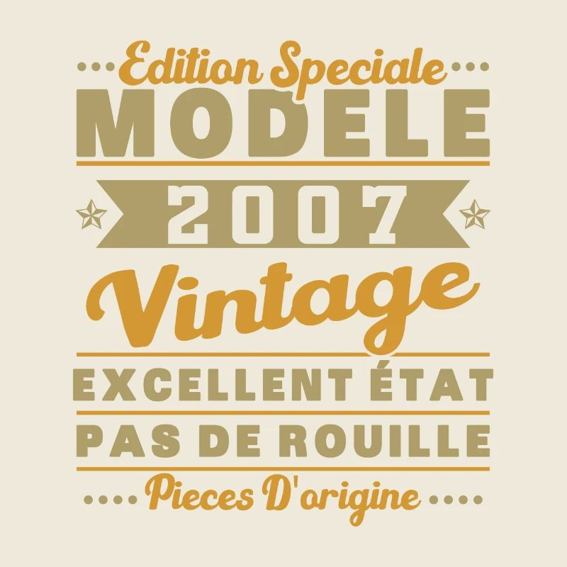 2007 Module Vintage Rétro Cadeau d’anniversaire