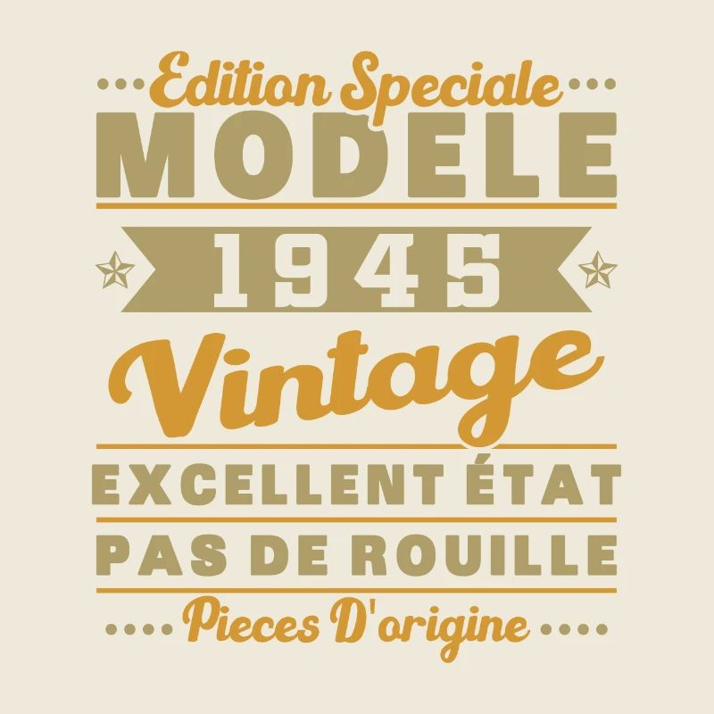 1945 Vintage modele Retro Cadeau D’anniversaire