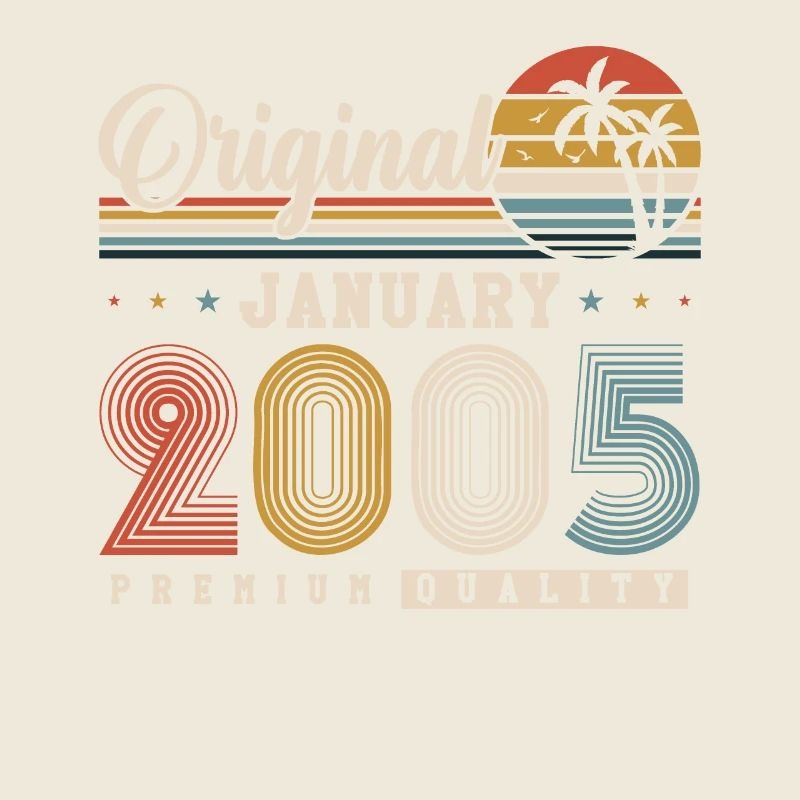 Original January 2005 Vintage Retro Birthday