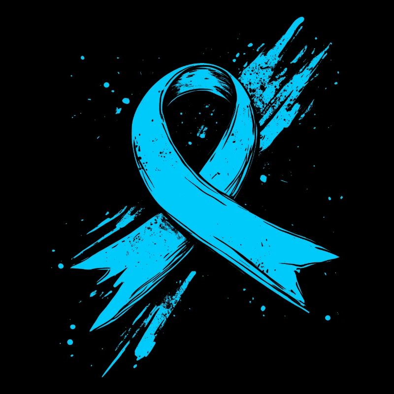 Prostata Krebs Bewusstein Schleife Hellblau