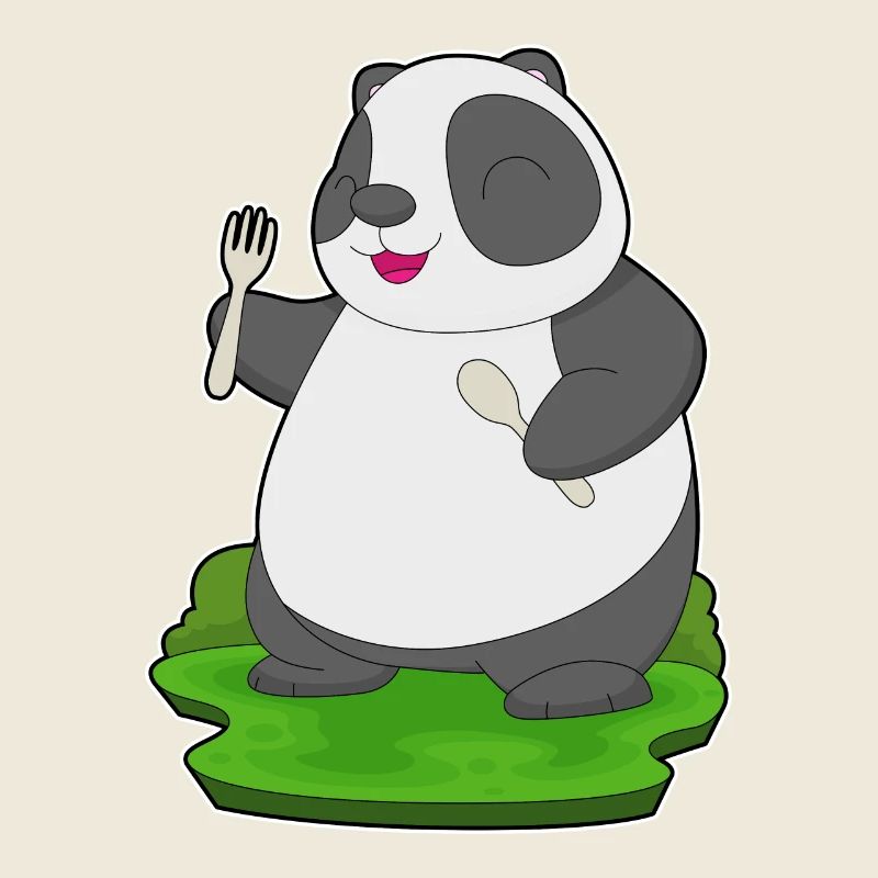 Panda Löffel Gabel