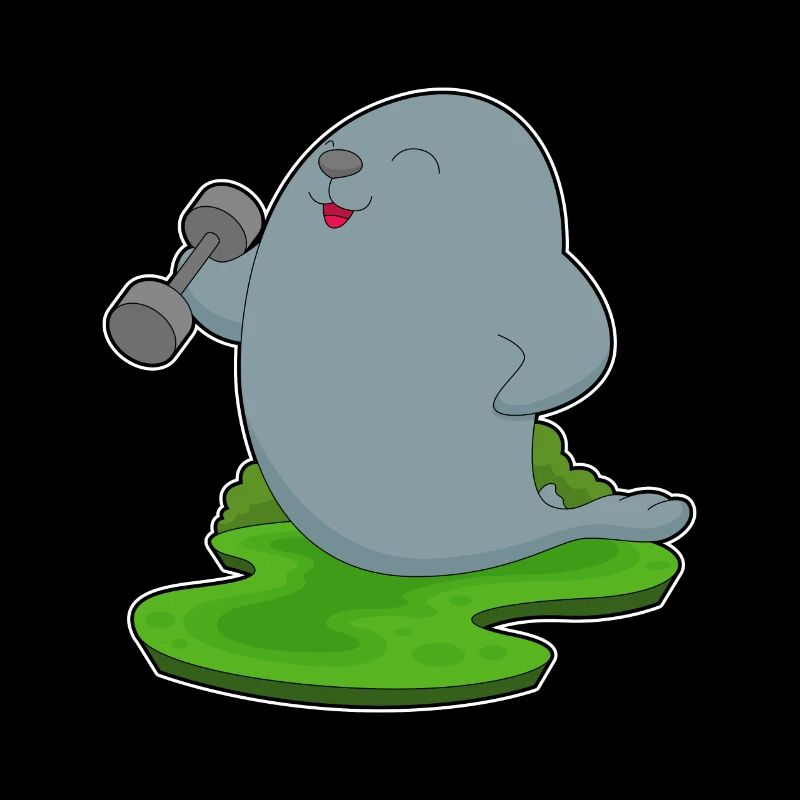 Seal Bodybuilder Haltère
