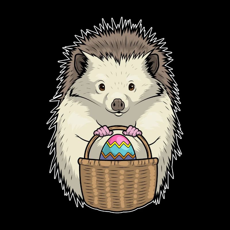 Hérisson Panier d’œufs de Pâques de Pâques