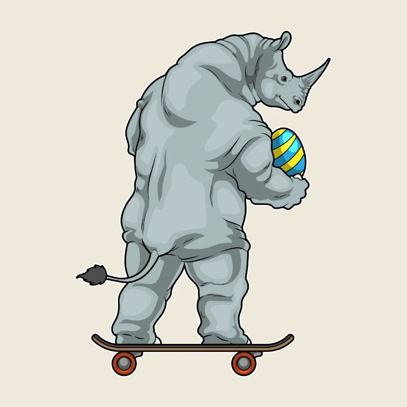 Rhino Easter Easter Egg Skateboard