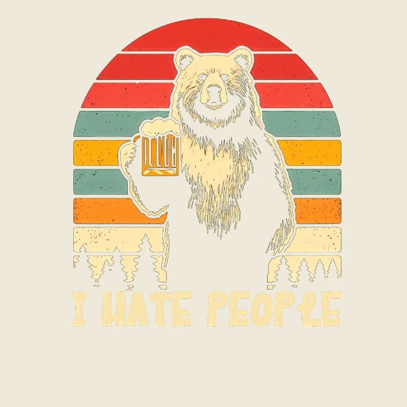 I Hate People Camping Hiking Trekking Gift