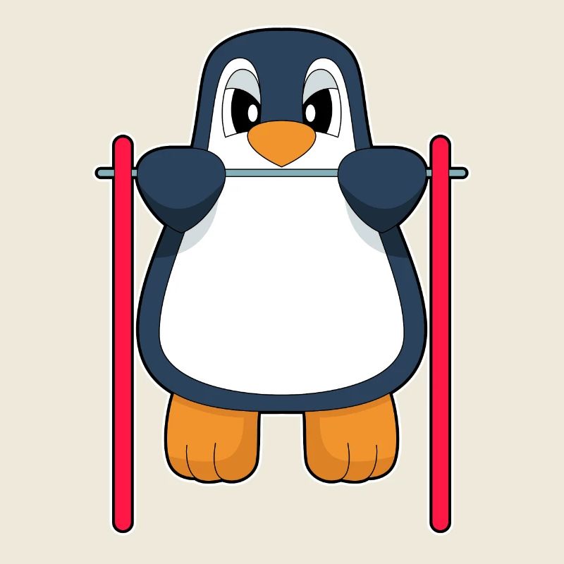 Penguin Bodybuilder Pull-ups