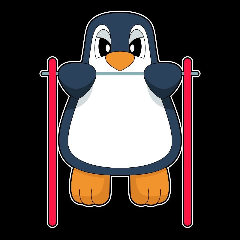 Penguin Bodybuilder Tractions Culturisme