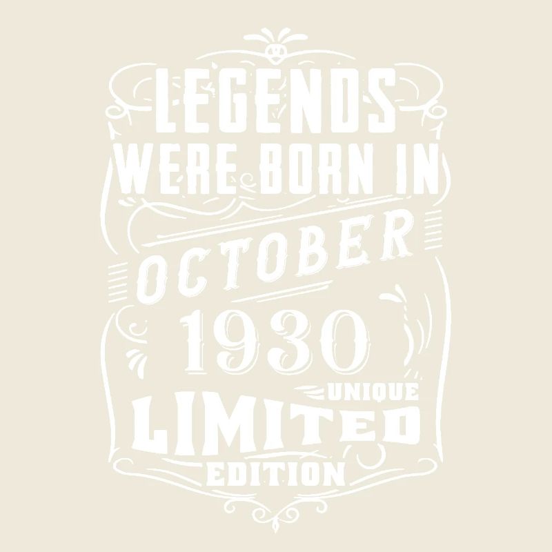 Anniversaire Octobre 1930 Edition Limitée Légende