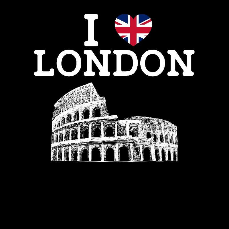 J’aime Londres Colisée Angleterre Drapeau du cœur Londres