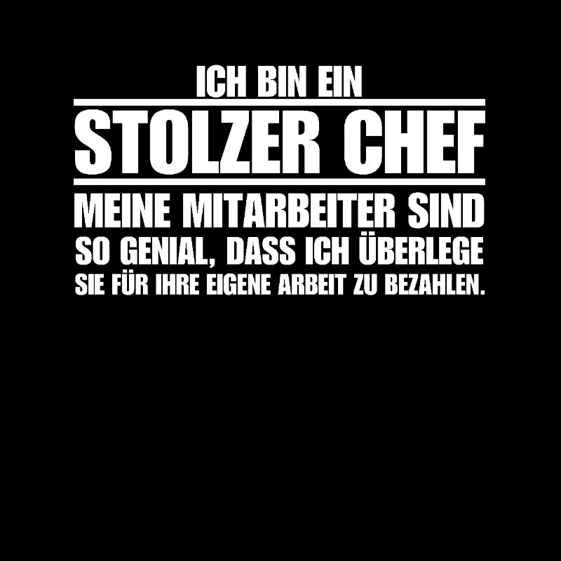 stolzer Chef geniale Mitarbeiter lustiger Chef