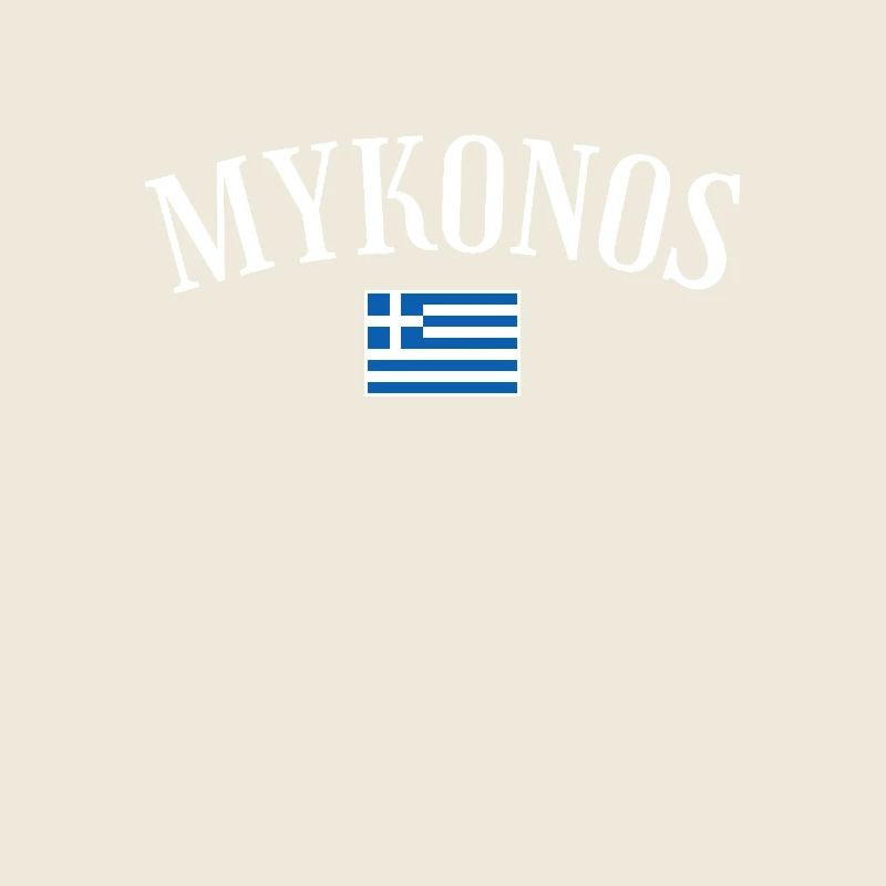 Mykonos Greece Greek Flag Greek