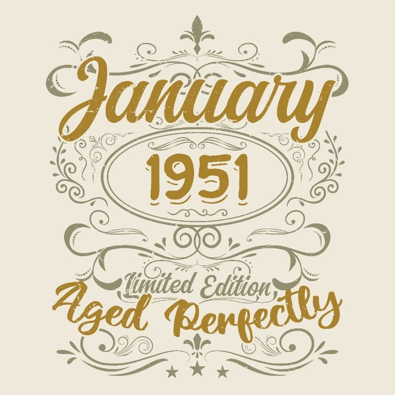January Birthday Gift Born In January 1951