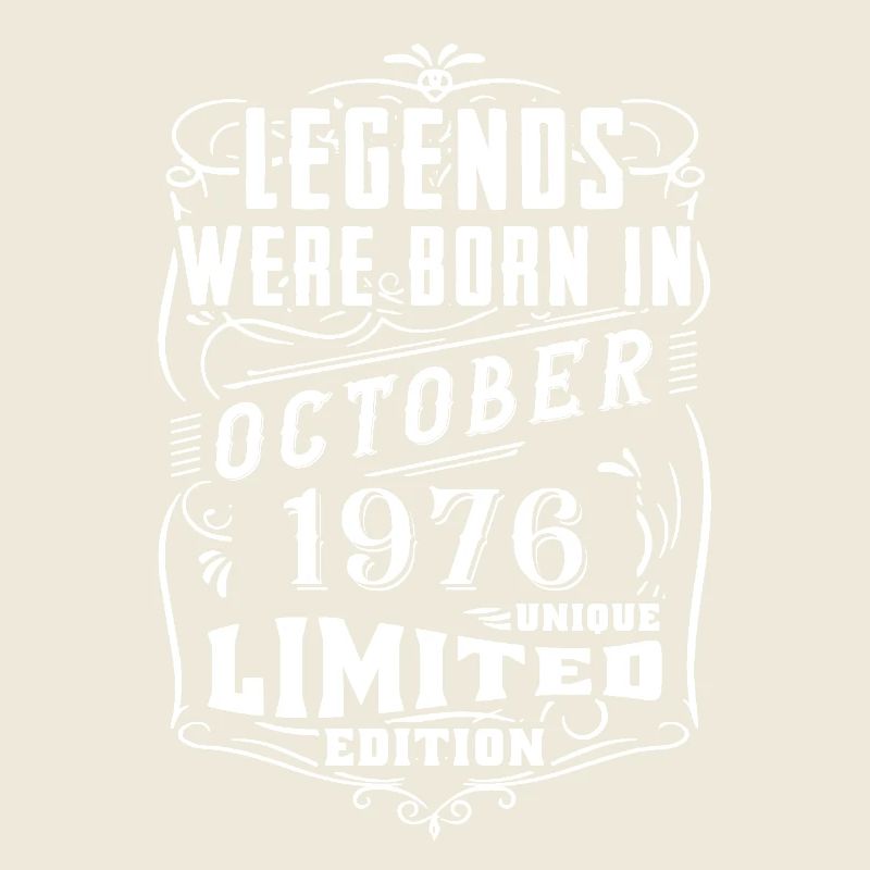 Birthday October 1976 Limited Edition Legend
