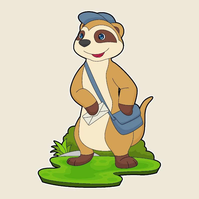 Erdmännchen Briefträger Brief