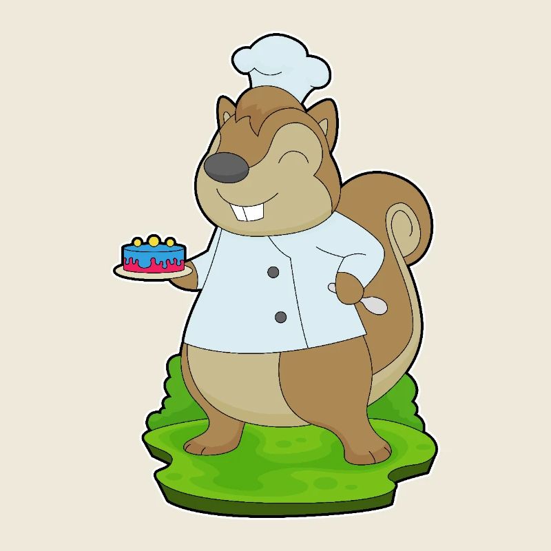 Squirrel Birthday Cake