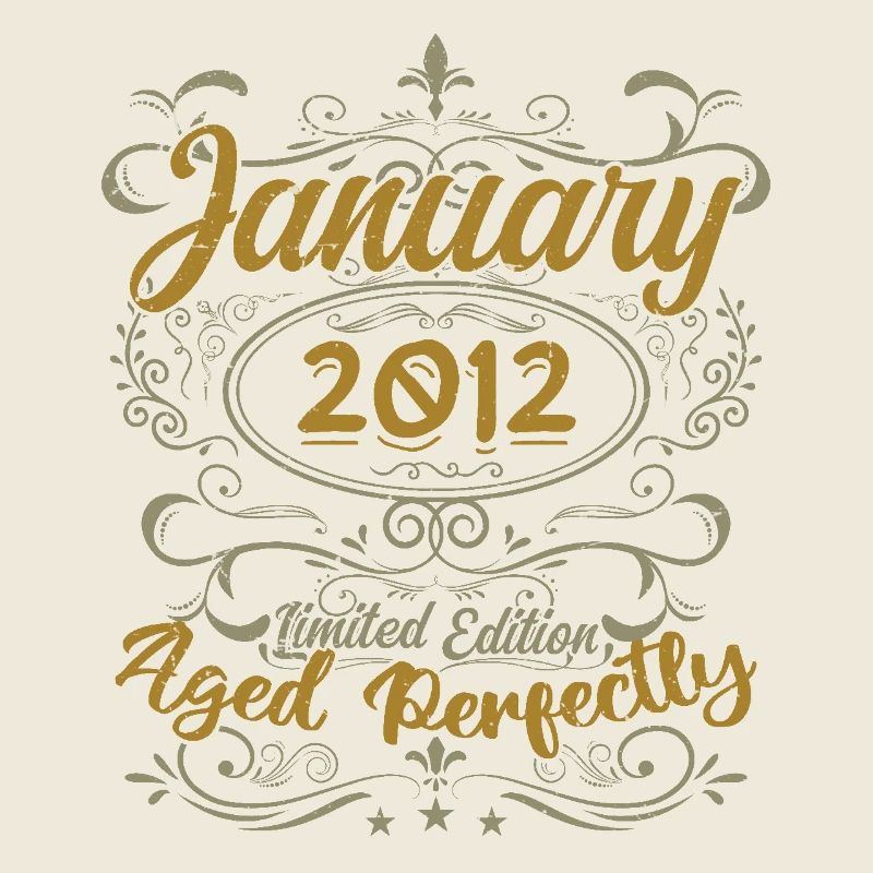 Januar Geburtstagsgeschenk Geboren im Januar 2012