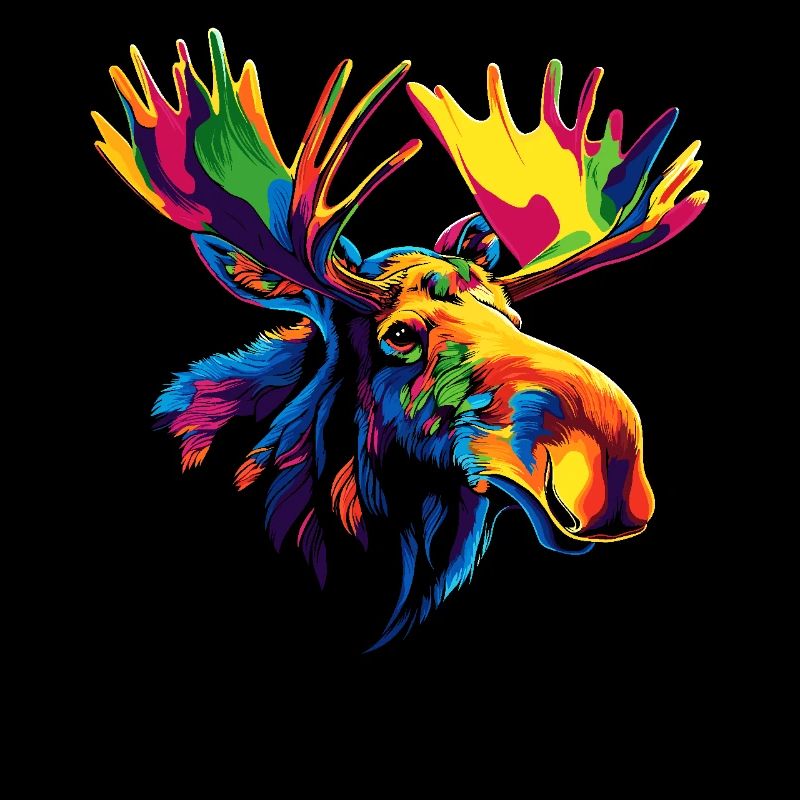 Elch Moose Elchbulle Geweih Hirsch Wilde Elche