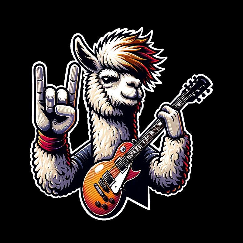 Alpaca Rock and Roll Guitarist