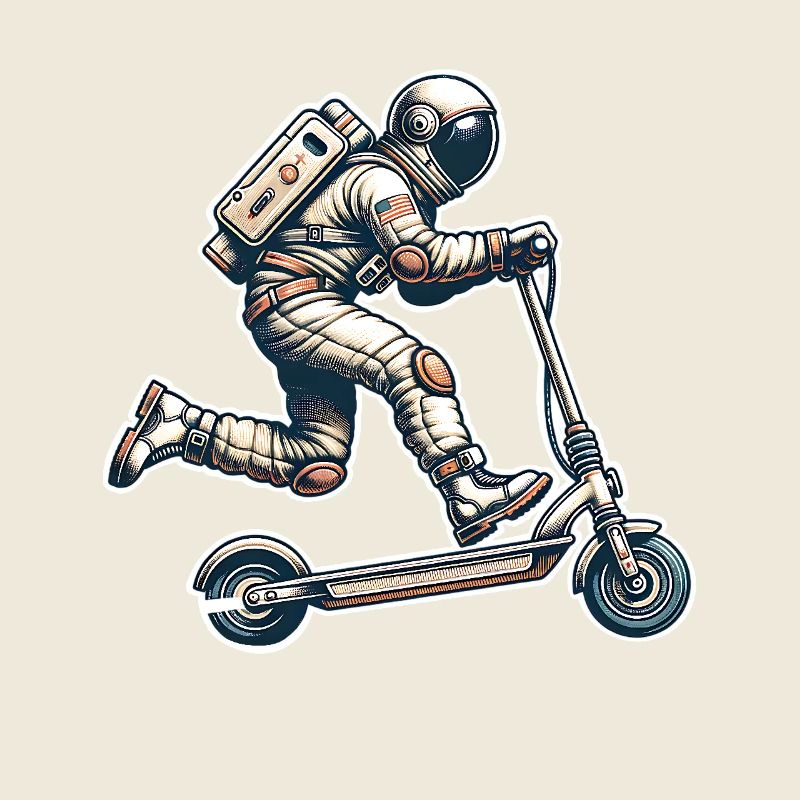 E-Scooter E-Roller Astronaut Scooter