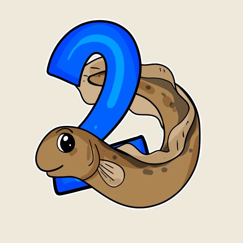 2 Motif Anniversaire Poisson - Deux ans
