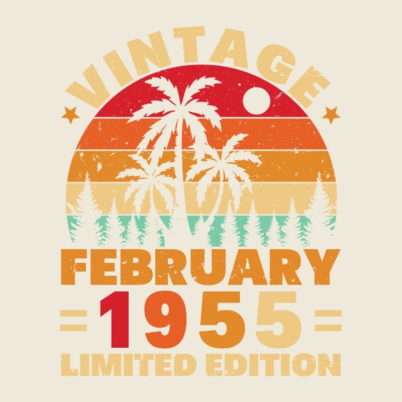 February 1955 Vintage Birthday 1955 Gift