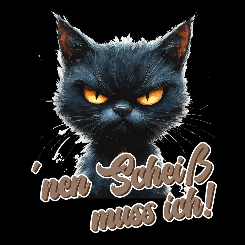 Drôle de chat avec dicton