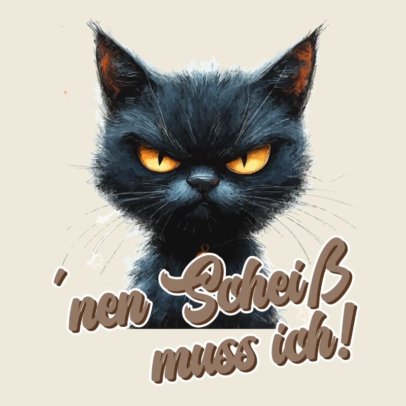 Witzige Katze mit Spruch