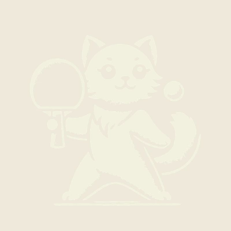 chat mignon jouant au tennis de table joie