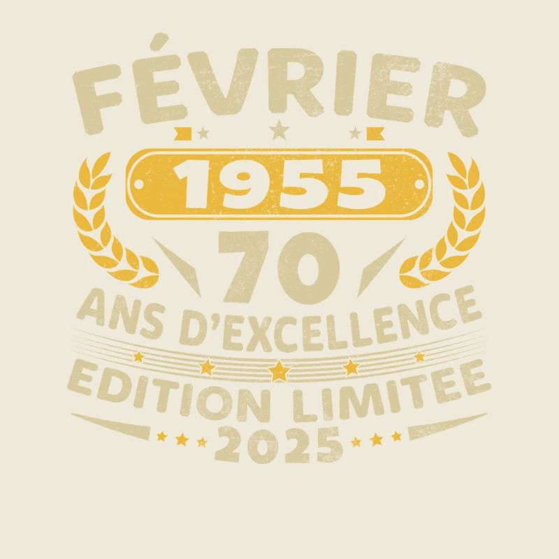 February 1955 70 Years Vintage Anniversary Gift