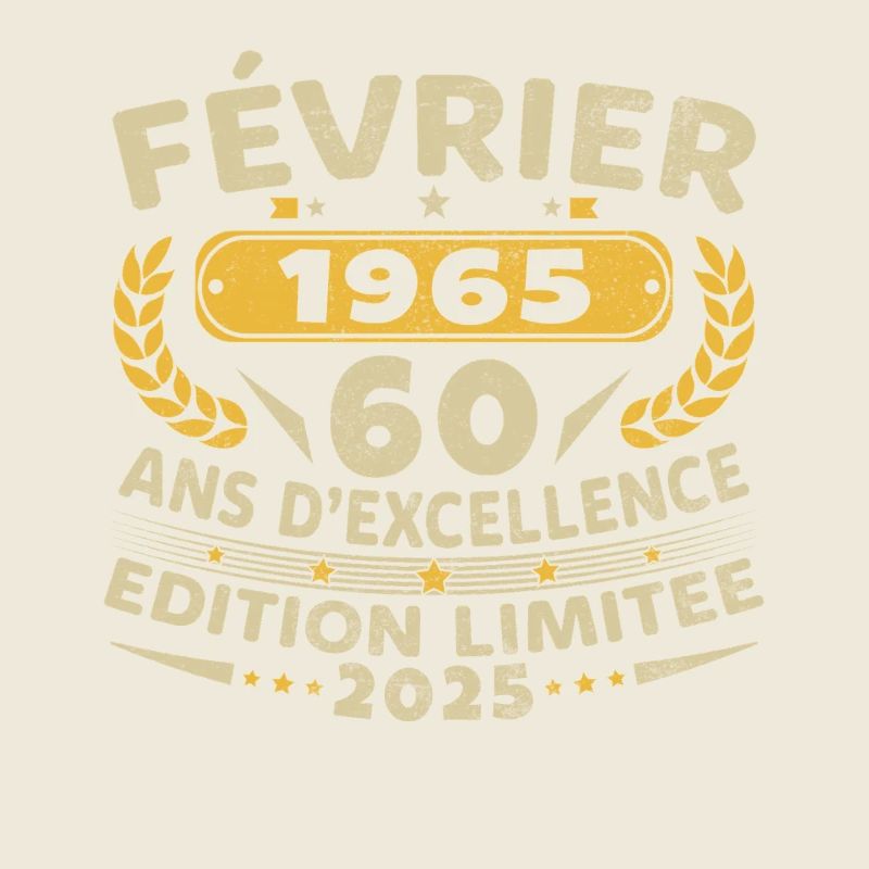 Février 1965 60 Ans Vintage Anniversaire Cadeau
