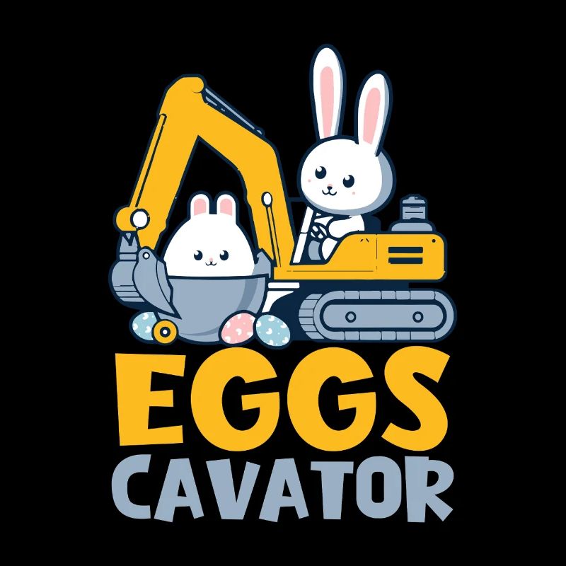 Eggs Cavator with Cute Rabbits